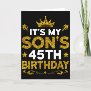 Tarjeta Es el cumpleaños número 45 de mi hijo Feliz cumple
