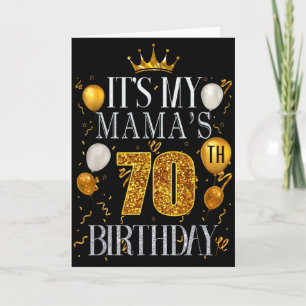 Tarjeta Es el cumpleaños número 70 de mi mamá Feliz cumple