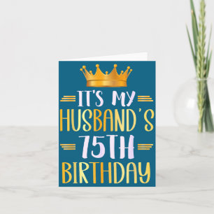 Tarjeta Es el cumpleaños número 75 del esposo Ilustración 