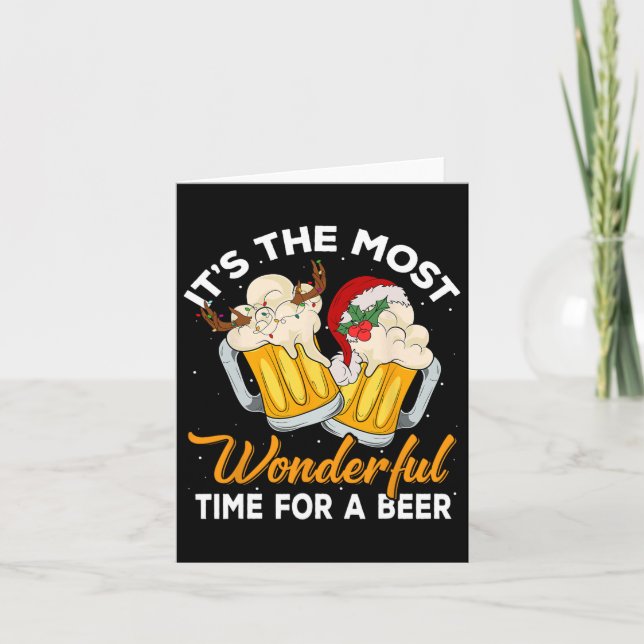 Tarjeta Es el momento más maravilloso para beber cerveza C (Anverso)