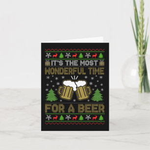 Tarjeta Es el momento más maravilloso para un Santa feo de