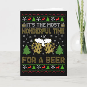 Tarjeta Es el momento más maravilloso para un Santa feo de