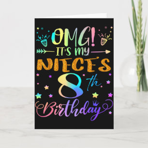 Tarjeta Es el octavo cumpleaños de mi hermana Feliz cumple