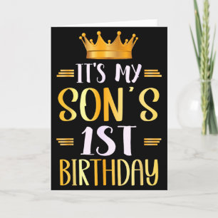 Tarjeta Es el primer cumpleaños de mi hijo Feliz 1 año