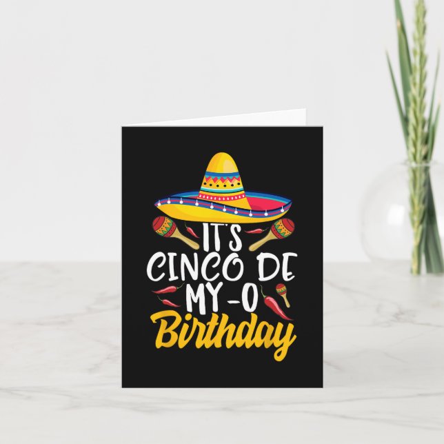 Tarjeta Es el primer cumpleaños del Cinco de Mayo Fiesta P (Anverso)