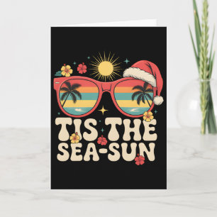 Tarjeta Es El Sol Del Mar Groovy Navidad En Verano Vacacio