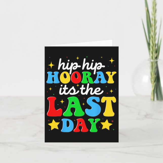 Tarjeta Es El Último Día De Educación Escolar (Anverso)