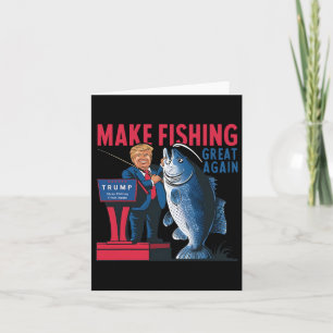 Tarjeta Es gracioso hacer que la pesca sea grande otra vez