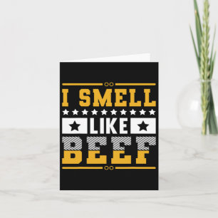 Tarjeta Es Gracioso Que Huela Como La Carne Grilling Steak