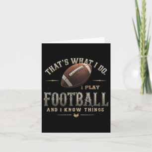 Tarjeta Es Gracioso Que Juegue Fútbol Y Sé Cosas Que Dicen