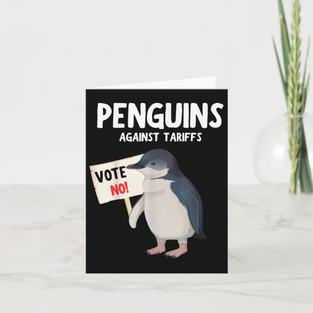 Tarjeta Es Gracioso Que Me Ponga Con Los Pingüinos, Los Pi (Anverso)
