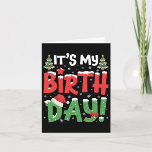 Tarjeta Es gracioso que mi Navidad de cumpleaños tenga nav