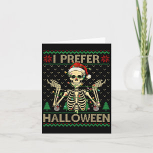 Tarjeta Es gracioso que prefiera el esqueleto de Halloween