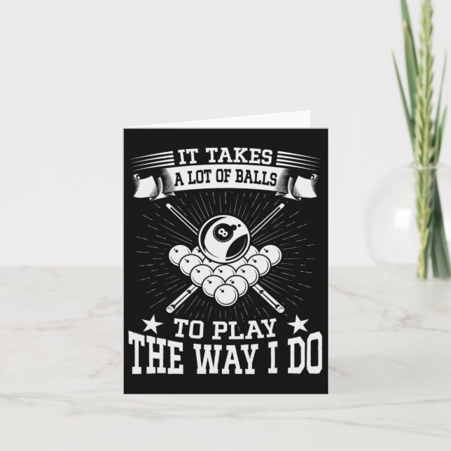 Tarjeta Es Gracioso Que Se Necesite Mucho Billar Y Un Juga (Anverso)