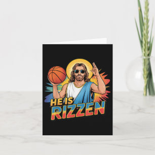 Tarjeta Es Gracioso Que Sea Rizzen Jesus Shirt Baloncesto