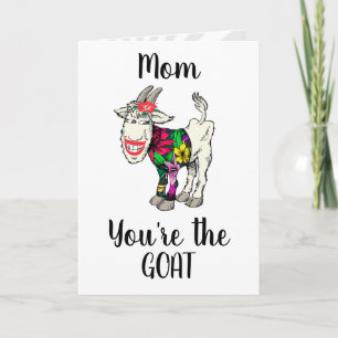 Tarjeta Es gracioso que seas la GOAT (mujer) personalizabl