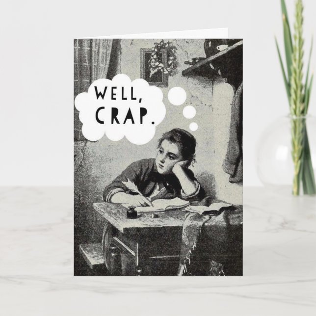 Tarjeta Es gracioso que te echo de menos Ilustracion Vinta (Anverso)