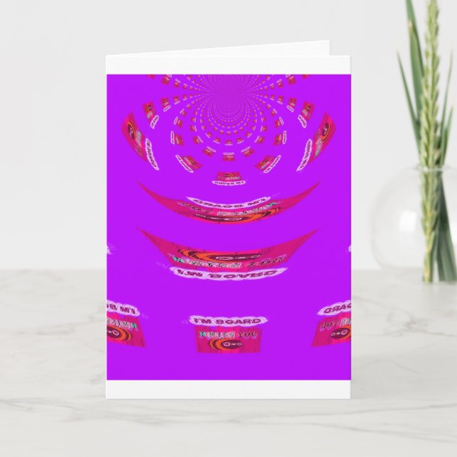 Tarjeta Es gracioso que te echo de menos que estoy aburrid (Anverso)