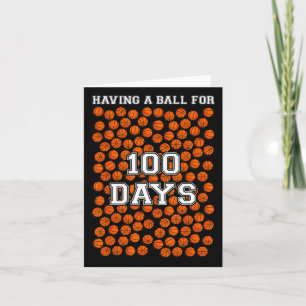 Tarjeta Es Gracioso Tener Una Pelota Durante 100 Días De E