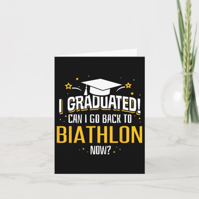 Tarjeta Es Graduado Ahora Puedo Ir A Biathlon Gi (Anverso)