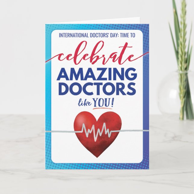 Tarjeta Es hora de celebrar Médicas increíbles como tú (Anverso)