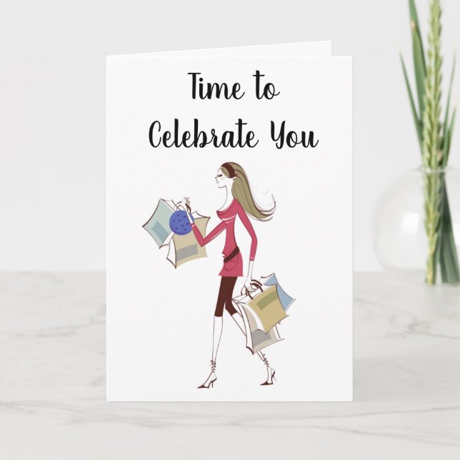 TARJETA **ES HORA DE CELEBRARTE** CUMPLEAÑOS (Anverso)