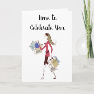 TARJETA **ES HORA DE CELEBRARTE** CUMPLEAÑOS