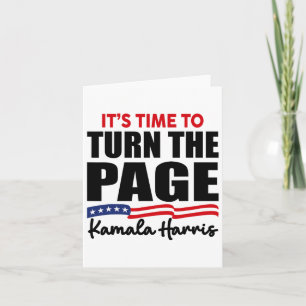 Tarjeta Es hora de dar vuelta la página Kamala Harris Poli