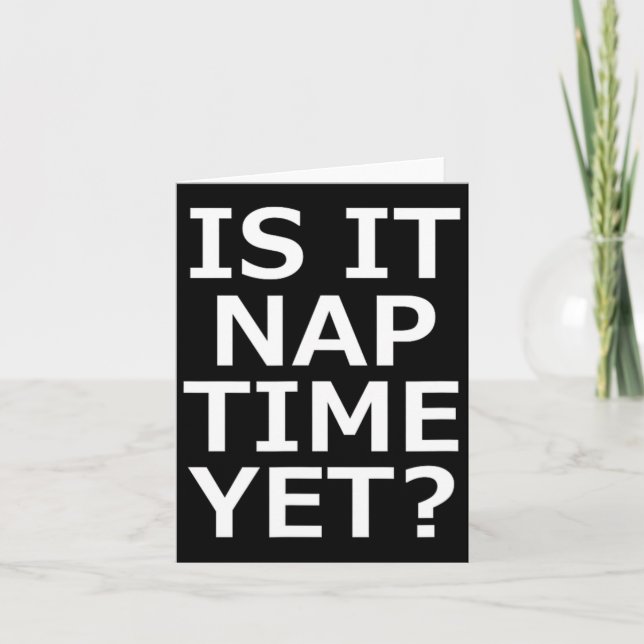 Tarjeta ¿Es hora de la siesta?  (Anverso)