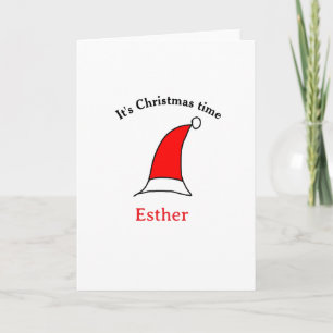 Tarjeta Es hora de que los Navidades digan simple gorra