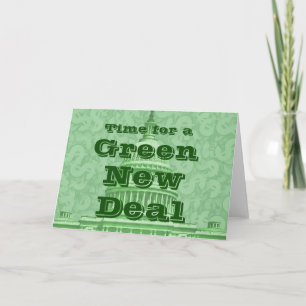 Tarjeta Es hora de un nuevo acuerdo verde