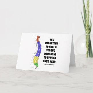 Tarjeta Es importante tener una espina dorsal fuerte
