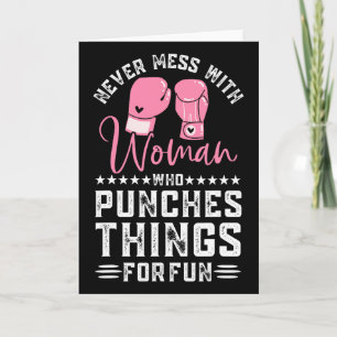 Tarjeta Es Kickboxing Divertido Para Hombres Mujeres Entre
