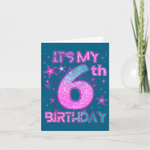 Tarjeta Es la fiesta de cumpleaños número 6 de una chica k