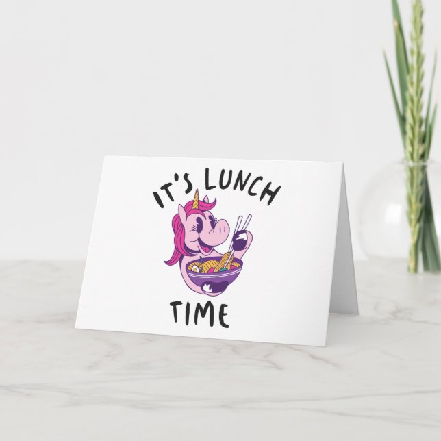 Tarjeta Es la hora del almuerzo (Anverso)