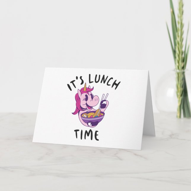 Tarjeta Es la hora del almuerzo (Anverso)