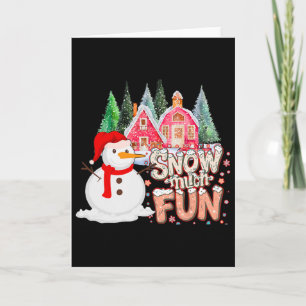 Tarjeta Es la nieve mucha diversión invierno Navidad profe