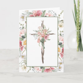Tarjeta Es la Pascua Floral de Risen | Resurrección