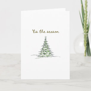 Tarjeta Es La Temporada Árbol De Navidad Debbie Groovy San