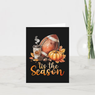 Tarjeta Es La Temporada Fútbol Especias De Calabaza Otoño
