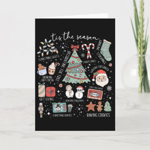 Tarjeta Es La Temporada Hockey Café Árbol De Navidad Hocke