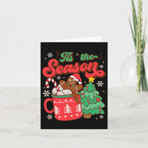 Tarjeta Es La Temporada Hot Cocoa Galleta De Jengibre Chri