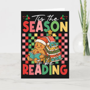 Tarjeta Es La Temporada Para Ser Leyendo Maestro Navidad G