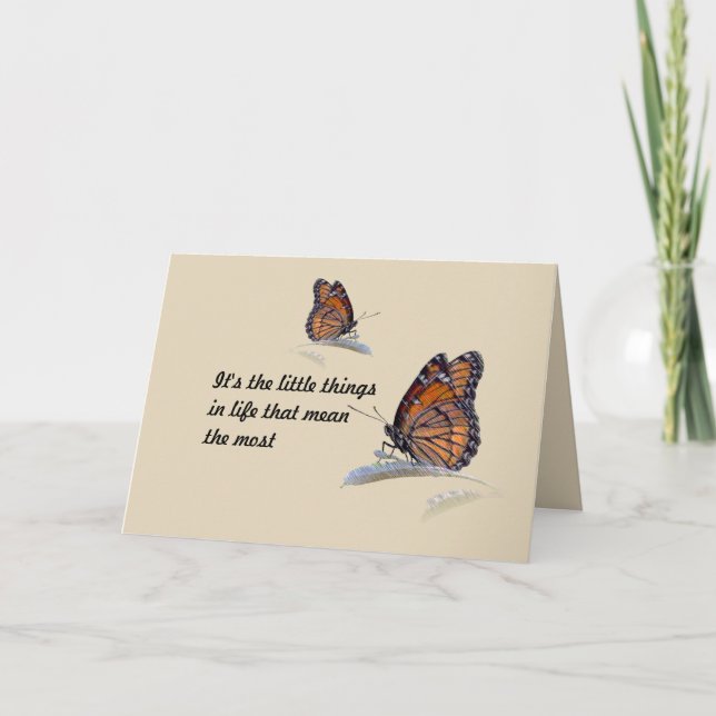 Tarjeta Es las pequeñas cosas en vida que significan la (Anverso)