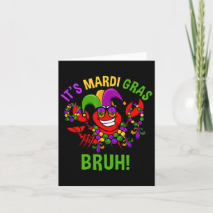 Tarjeta Es Mardi Gras Bruh Dabbing Crawfish Carnival