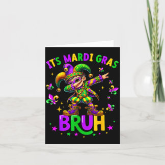 Tarjeta Es Mardi Gras Bruh Dabbing Leprechaun Bufón Nuevo