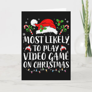 Tarjeta Es Más Probable Que Jueguen Videojuego En Familia