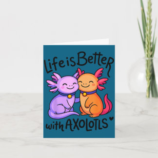 Tarjeta ¿Es mejor la vida de camiseta Axolotls San Valentí