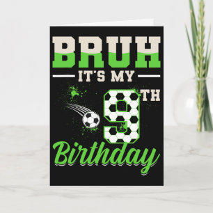Tarjeta Es Mi 9 Cumpleaños Chico Fútbol Futbol 9 Años