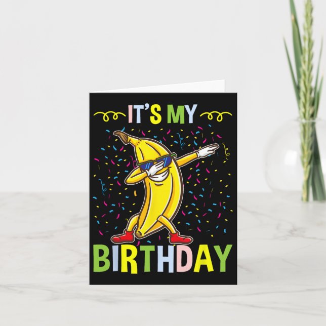 Tarjeta Es Mi Banana De Cumpleaños Para Los Amantes De La  (Anverso)